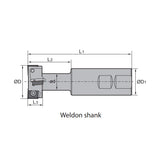 T-slot milling TMP01 Kr: 90° TMP01-021-XP25-MP06-01 -014/032/040/050/060 - Makotools Industrial Supply Tools for Metal Cutting